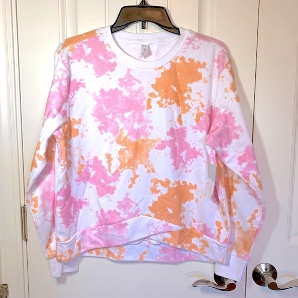 Just Be Tie Dye High/Low Sweatshirt Size Medium NWT